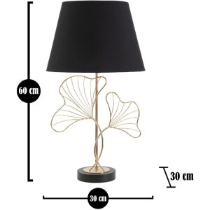 Mauro Ferretti stolní lampa s listy E27 Ø 30x60 cm černá zlatá
