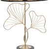 Mauro Ferretti stolní lampa s listy E27 Ø 30x60 cm černá zlatá