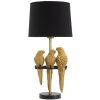Mauro Ferretti stolní lampa papoušci E27 Ø 30x62,5 cm černá zlatá
