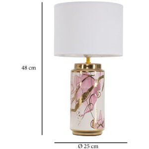 Mauro Ferretti stolní lampa Glam Abstract E27 Ø 25x48 cm bílá vícebarevná