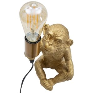 Stolní lampa Mauro Ferretti Opice E27 17x14,5x25 cm zlatá