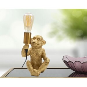 Stolní lampa Mauro Ferretti Opice E27 17x14,5x25 cm zlatá