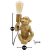Stolní lampa Mauro Ferretti Opice E27 17x14,5x25 cm zlatá
