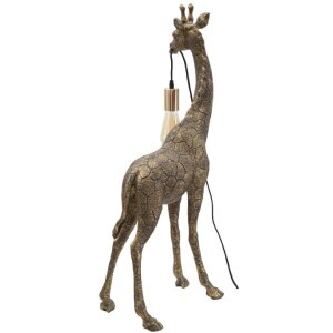 Mauro Ferretti stolní lampa Žirafa E27 40x22x80 cm starozlatá