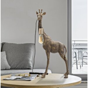 Mauro Ferretti stolní lampa Žirafa E27 40x22x80 cm starozlatá