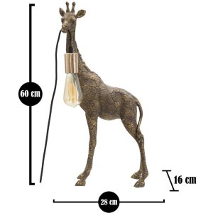 Mauro Ferretti stolní lampa Žirafa E27 28x16x60 cm starozlatá