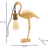 Stolní lampa Mauro Ferretti Flamingo E27 13x11,5x39,5 cm zlatá