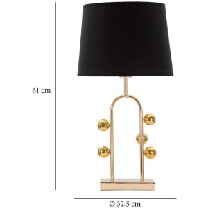 Stolní lampa Mauro Ferretti bublina E27 Ø 32,5x61 cm černá zlatá