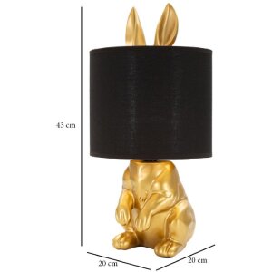 Mauro Ferretti stolní lampa králík E27 Ø 20x43 cm zlatá černá