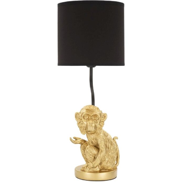Stolní lampa Mauro Ferretti sedící opice E27 Ø 20x51,5 cm zlatá černá