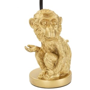 Stolní lampa Mauro Ferretti sedící opice E27 Ø 20x51,5 cm zlatá černá