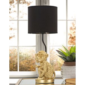 Stolní lampa Mauro Ferretti sedící opice E27 Ø 20x51,5 cm zlatá černá