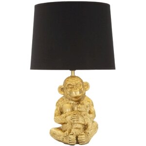 Mauro Ferretti stolní lampa monkey mum E27 Ø 30x49 cm zlatá černá