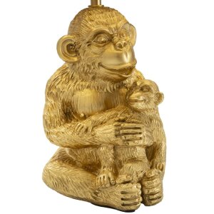 Mauro Ferretti stolní lampa monkey mum E27 Ø 30x49 cm zlatá černá