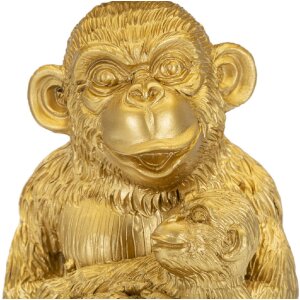 Mauro Ferretti stolní lampa monkey mum E27 Ø 30x49 cm zlatá černá