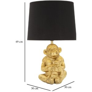 Mauro Ferretti stolní lampa monkey mum E27 Ø 30x49 cm zlatá černá