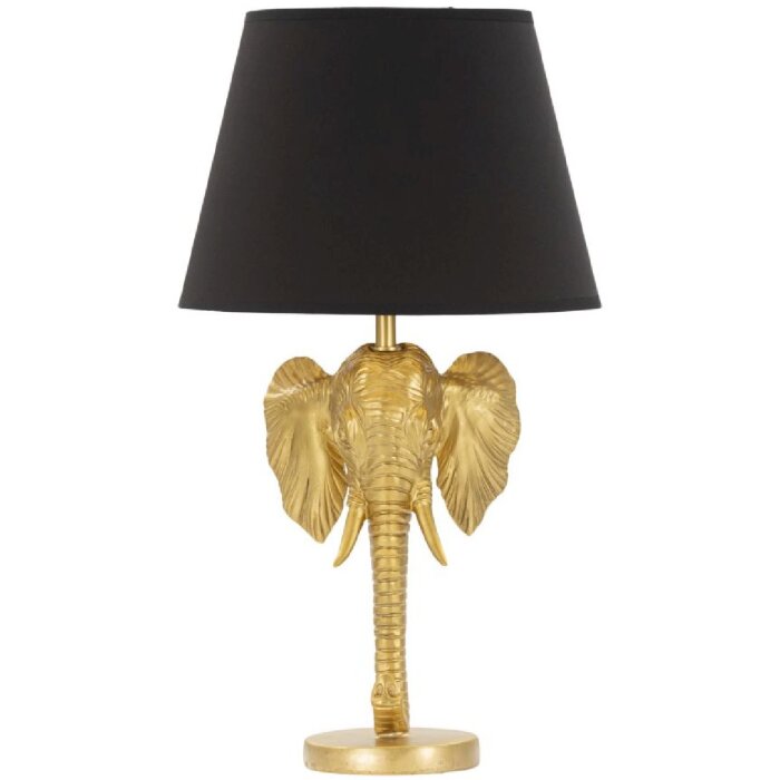 Stolní lampa Mauro Ferretti slon E27 Ø 32x59 cm zlatá černá