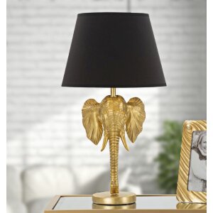 Stolní lampa Mauro Ferretti slon E27 Ø 32x59 cm zlatá černá