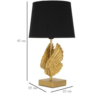 Mauro Ferretti stolní lampa křídlo E27 Ø 25x45 cm zlatá černá