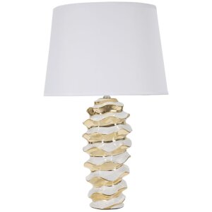 Stolní lampa Mauro Ferretti Glam-Weltraum E27 Ø 33x53 cm bílé zlato