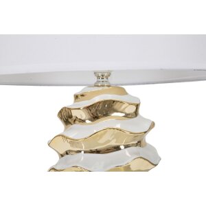 Stolní lampa Mauro Ferretti Glam-Weltraum E27 Ø 33x53 cm bílé zlato