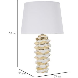 Stolní lampa Mauro Ferretti Glam-Weltraum E27 Ø 33x53 cm bílé zlato