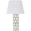 Stolní lampa Mauro Ferretti Glam Carv E27 Ø 34,5x56 cm bílé zlato