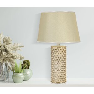 Stolní lampa Mauro Ferretti Glam Gold E27 Ø 30x47,5 cm zlatá bílá