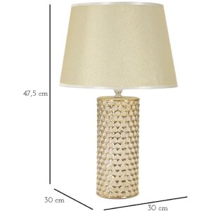 Stolní lampa Mauro Ferretti Glam Gold E27 Ø 30x47,5 cm zlatá bílá