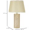 Stolní lampa Mauro Ferretti Glam Gold E27 Ø 30x47,5 cm zlatá bílá