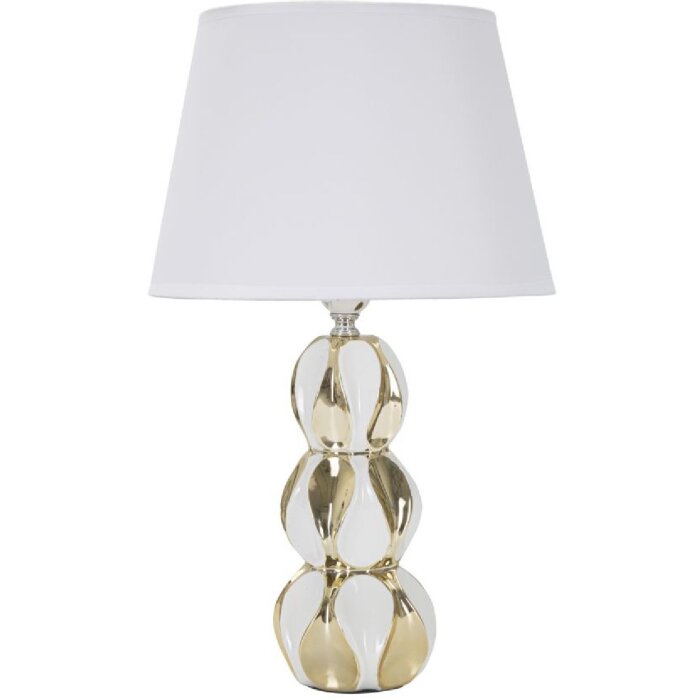 Stolní lampa Mauro Ferretti Glam Balls E27 Ø 28x46 cm bílé zlato