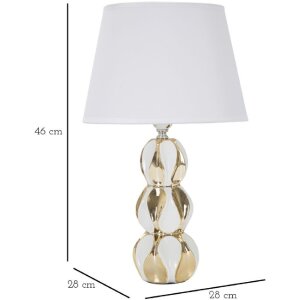 Stolní lampa Mauro Ferretti Glam Balls E27 Ø 28x46 cm bílé zlato