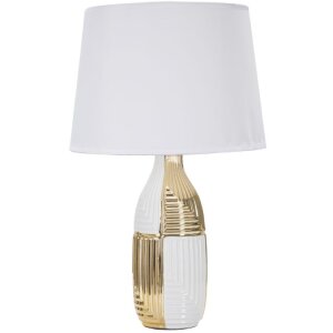 Stolní lampa Mauro Ferretti Glam Line E27 Ø 33x54 cm bílé zlato