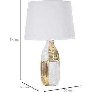 Stolní lampa Mauro Ferretti Glam Line E27 Ø 33x54 cm bílé zlato
