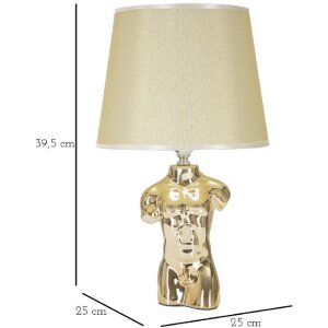 Stolní lampa Mauro Ferretti Glam man E27 25x42,5 cm zlatá