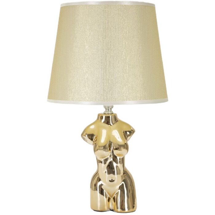 Stolní lampa Mauro Ferretti Glam Frau E27 Ø 25x39,5 cm zlatá