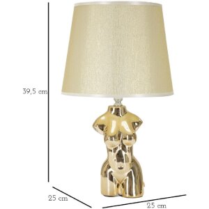 Stolní lampa Mauro Ferretti Glam Frau E27 Ø 25x39,5 cm zlatá