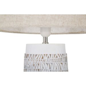 Mauro Ferretti stolní lampa Nairobi E27 Ø 35x60,5 cm bílá hnědá smytá