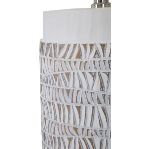 Mauro Ferretti stolní lampa Nairobi E27 Ø 35x60,5 cm bílá hnědá smytá