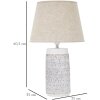 Mauro Ferretti stolní lampa Nairobi E27 Ø 35x60,5 cm bílá hnědá smytá