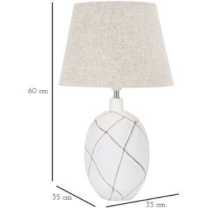 Mauro Ferretti stolní lampa linie E27 Ø 35x60 cm bílá omytá