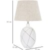 Mauro Ferretti stolní lampa linie E27 Ø 35x60 cm bílá omytá