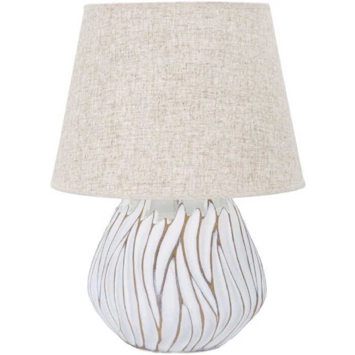 Mauro Ferretti stolní lampa Honduras E27 Ø 35x48 cm bílá omytá