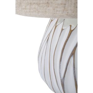 Mauro Ferretti stolní lampa Honduras E27 Ø 35x48 cm bílá omytá