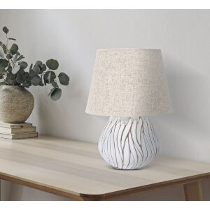 Mauro Ferretti stolní lampa Honduras E27 Ø 35x48 cm bílá omytá