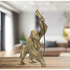 Mauro Ferretti Gorilla stolní lampa E14 22,5x16x40 cm zlatá