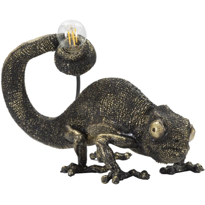 Mauro Ferretti stolní lampa ještěrka E14 37,5x16,5x22 cm černá zlatá