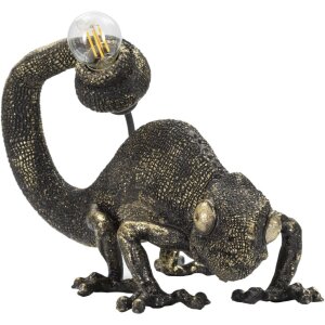 Mauro Ferretti stolní lampa ještěrka E14 37,5x16,5x22 cm černá zlatá