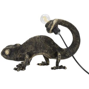 Mauro Ferretti stolní lampa ještěrka E14 37,5x16,5x22 cm černá zlatá