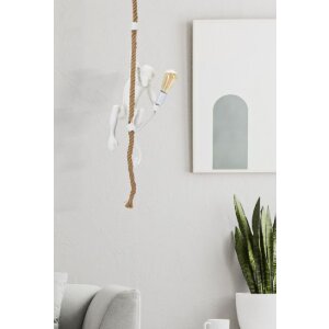 Mauro Ferretti stropní svítidlo opice E27 Ø 27x32x60 cm bílá hnědá